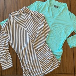 3/4 length ruched sides tops!